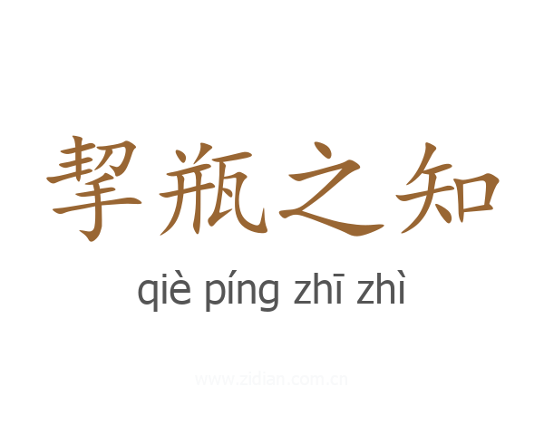 挈瓶之知