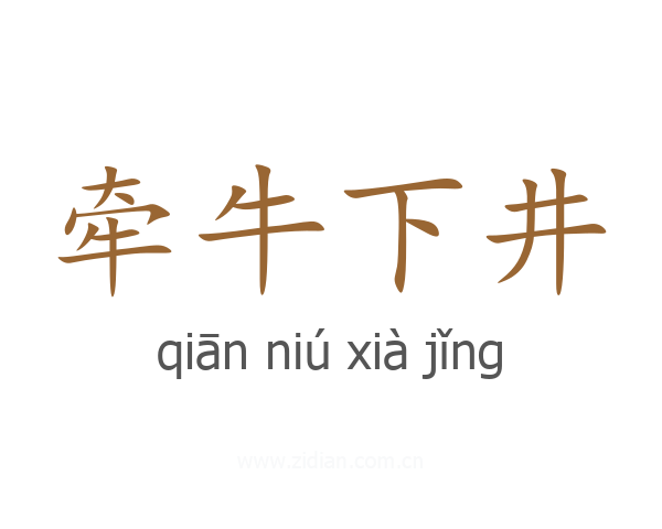 牵牛下井