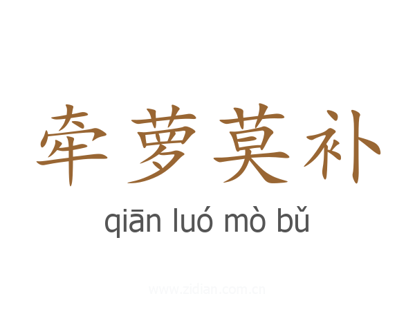 牵萝莫补
