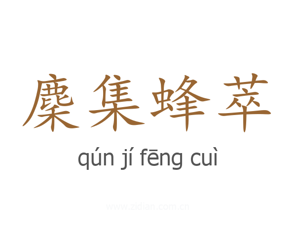 麇集蜂萃