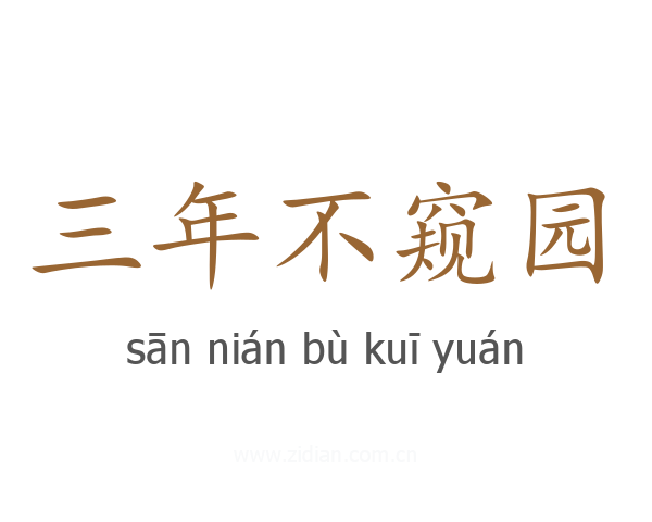 三年不窥园