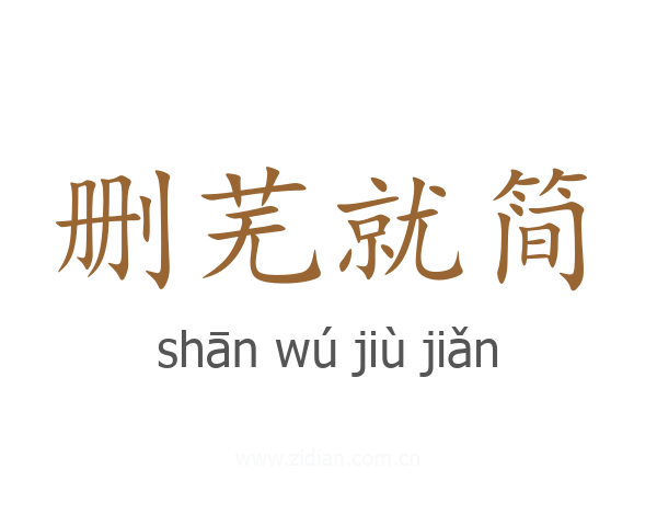 删芜就简