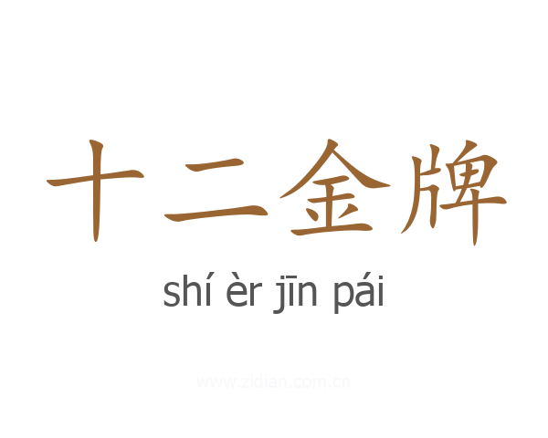 十二金牌