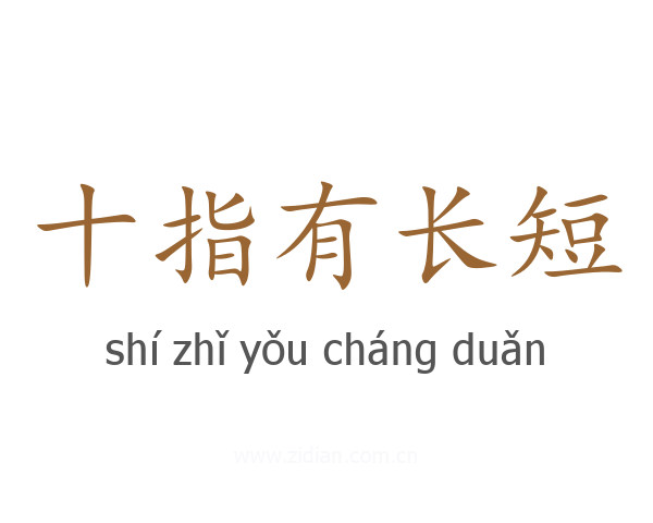 十指有长短