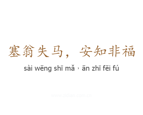 塞翁失马,安知非福