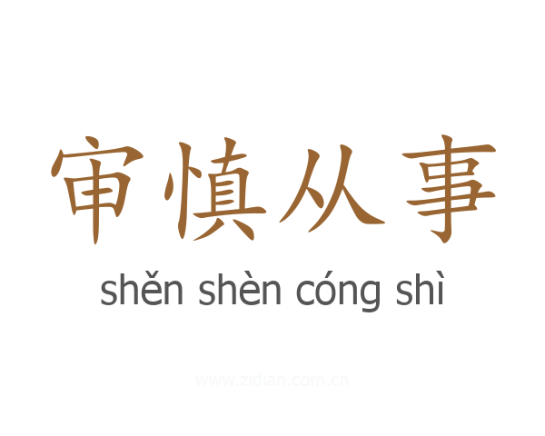 审慎从事