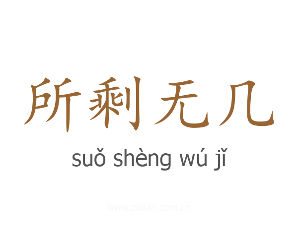 所剩无几