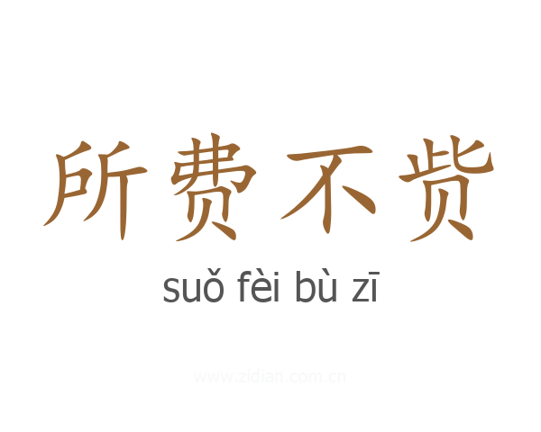 所费不赀