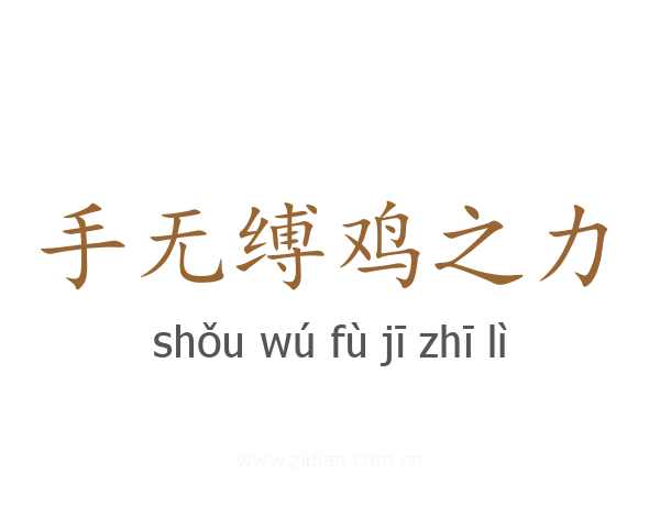 手无缚鸡之力