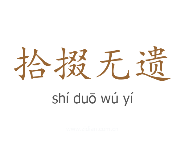 拾掇无遗