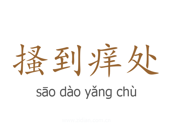 搔到痒处
