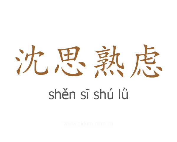 沈思熟虑