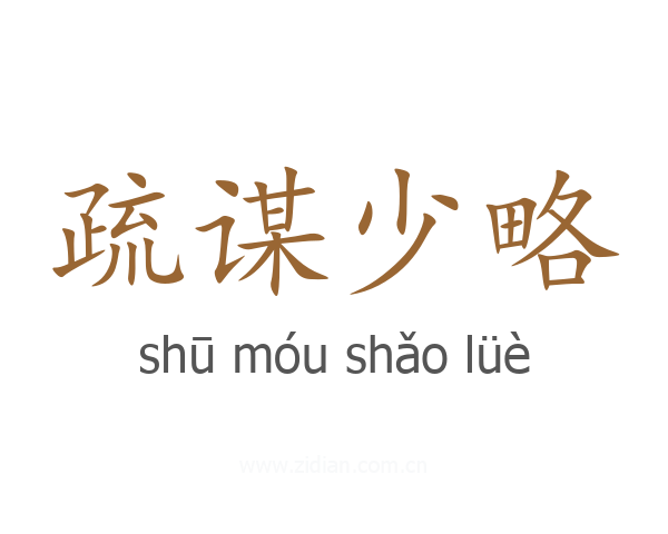 疏谋少略