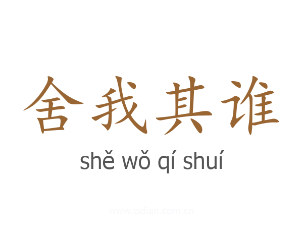 舍我其谁