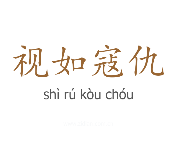 视如寇仇
