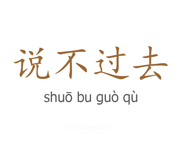 说不过去