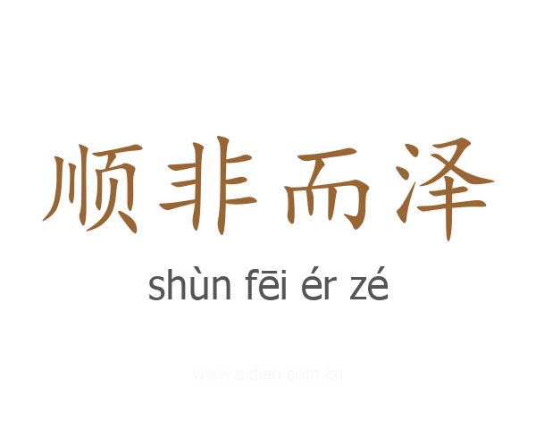 顺非而泽