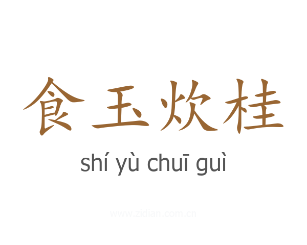 食玉炊桂