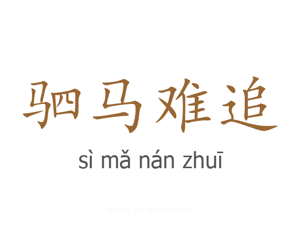 驷马难追