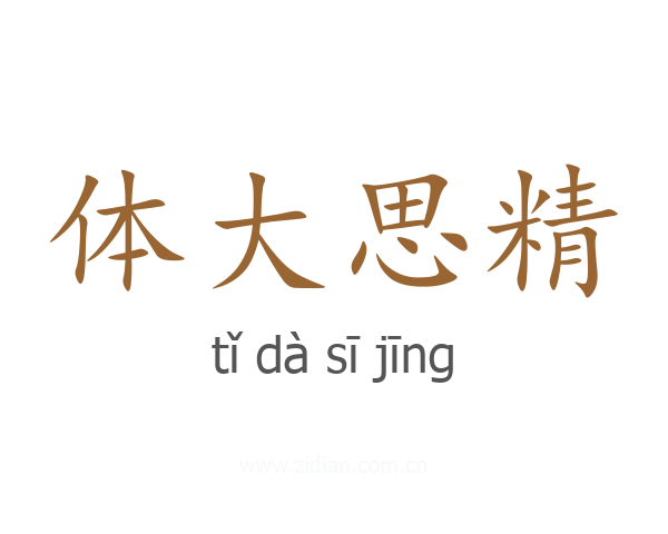 体大思精
