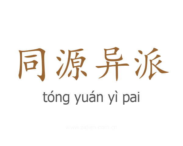 同源异派