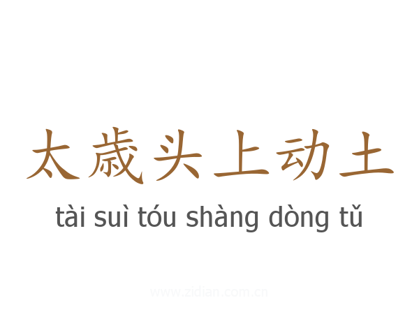 太歳头上动土