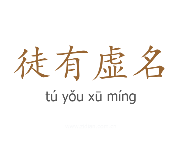 徒有虚名