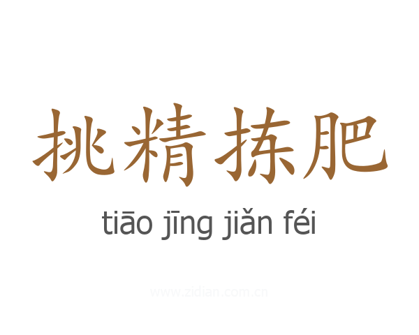 挑精拣肥
