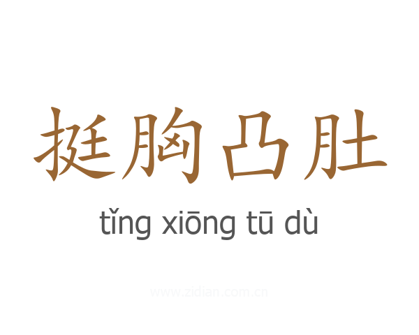 挺胸凸肚