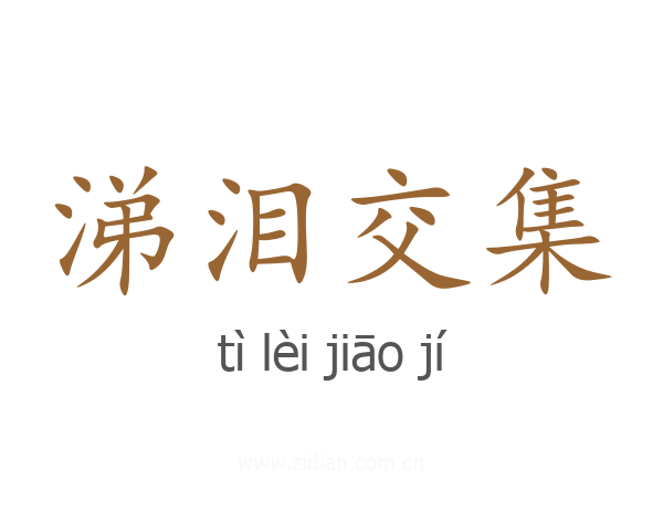 涕泪交集