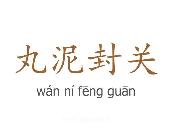 丸泥封关