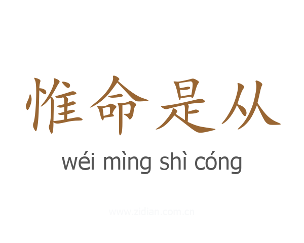 惟命是从