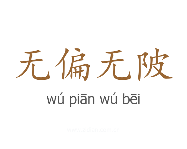 无偏无陂