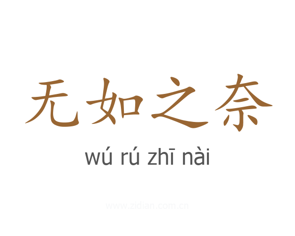 无如之奈