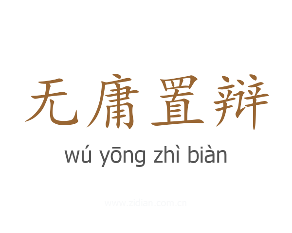无庸置辩