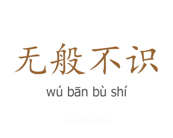 无般不识