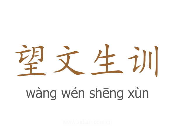 望文生训