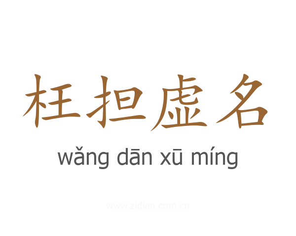 枉担虚名