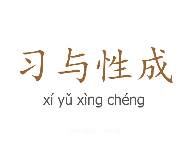 习与性成