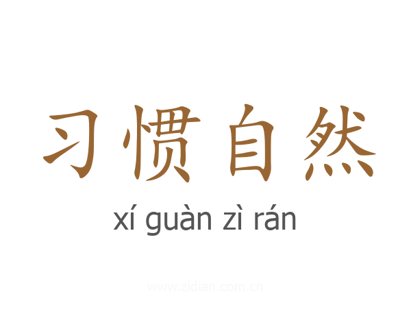 习惯自然