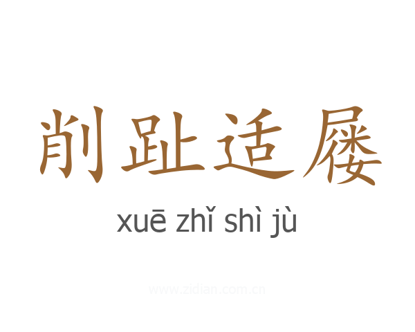 削趾适屦