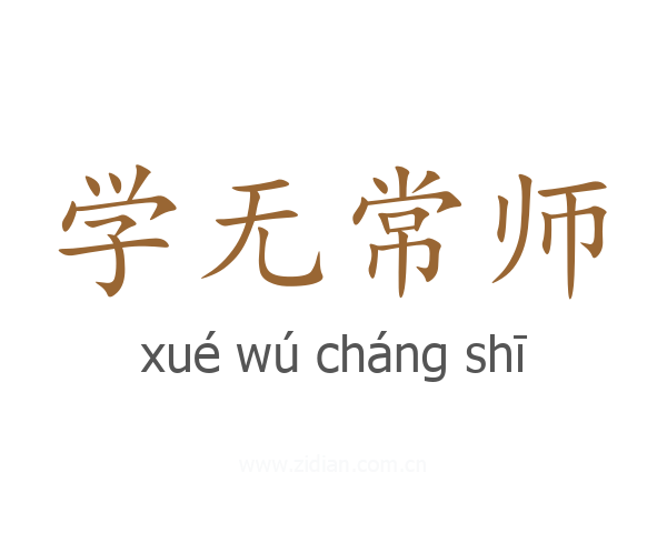 学无常师