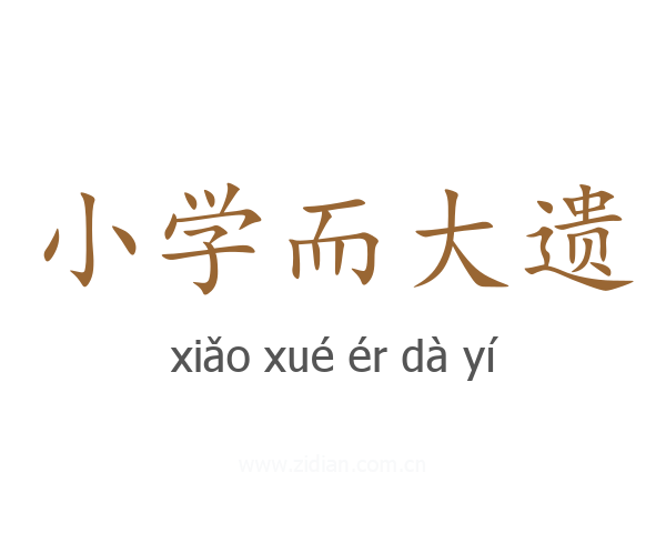 小学而大遗