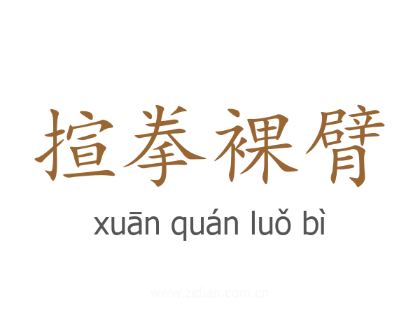 揎拳裸臂