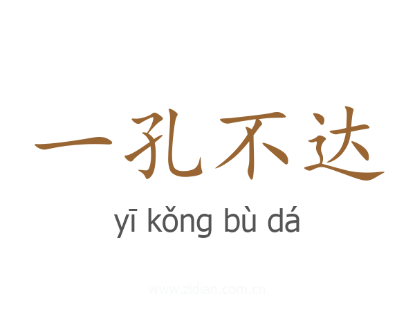 一孔不达