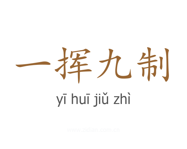 一挥九制