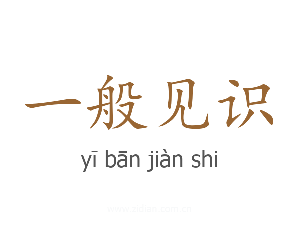 一般见识