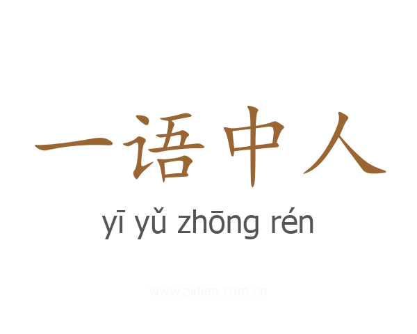 一语中人