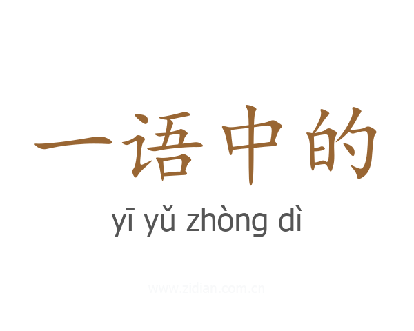 一语中的