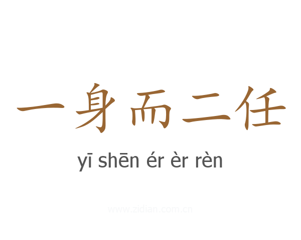 一身而二任